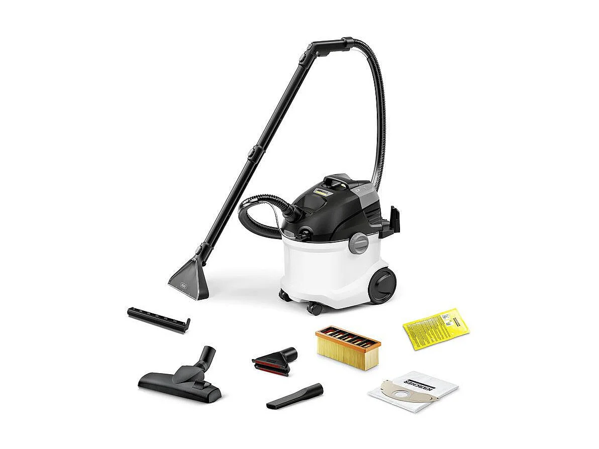 Karcher Lava Tessuti SE 5 Bianco e Nero cilindro Secco e bagnato 1000 W Sacchetto per la polvere