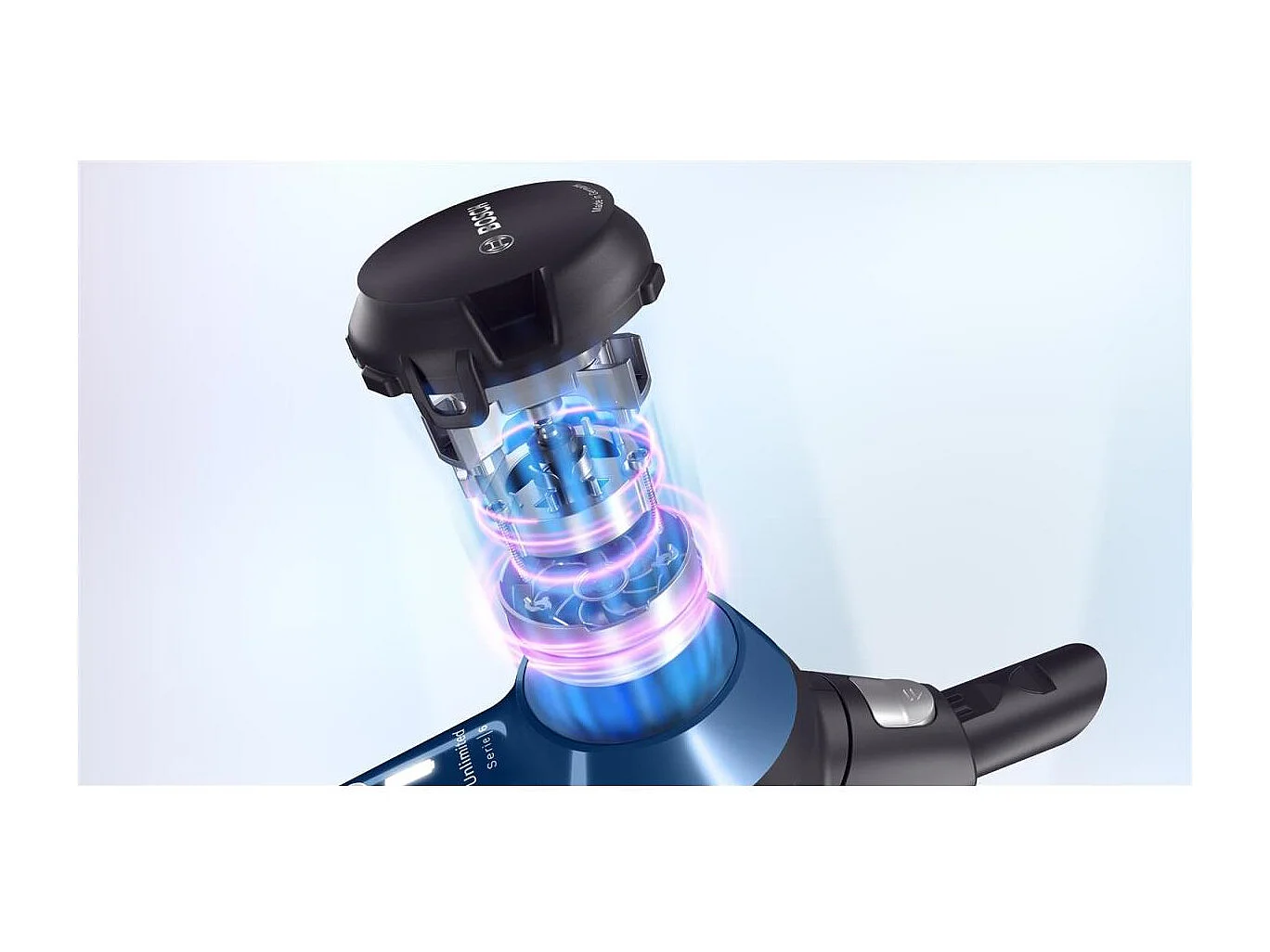 Bosch Unlimited Serie | 6 BBS611PCK - Aspirateur - perche courte/manuel (2-en-1) - sans sac - sans fil - Moonlight Blue