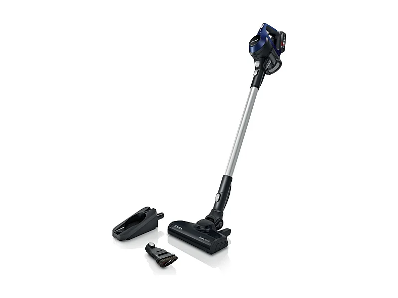 Bosch Serie 6 BBS611PCK Aspirapolvere Scopa Elettrica Senza Filo Senza Sacchetto Blu Argento