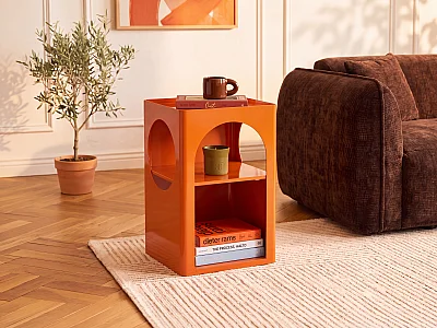 Bijzettafel in Metaal - Oranje STALY