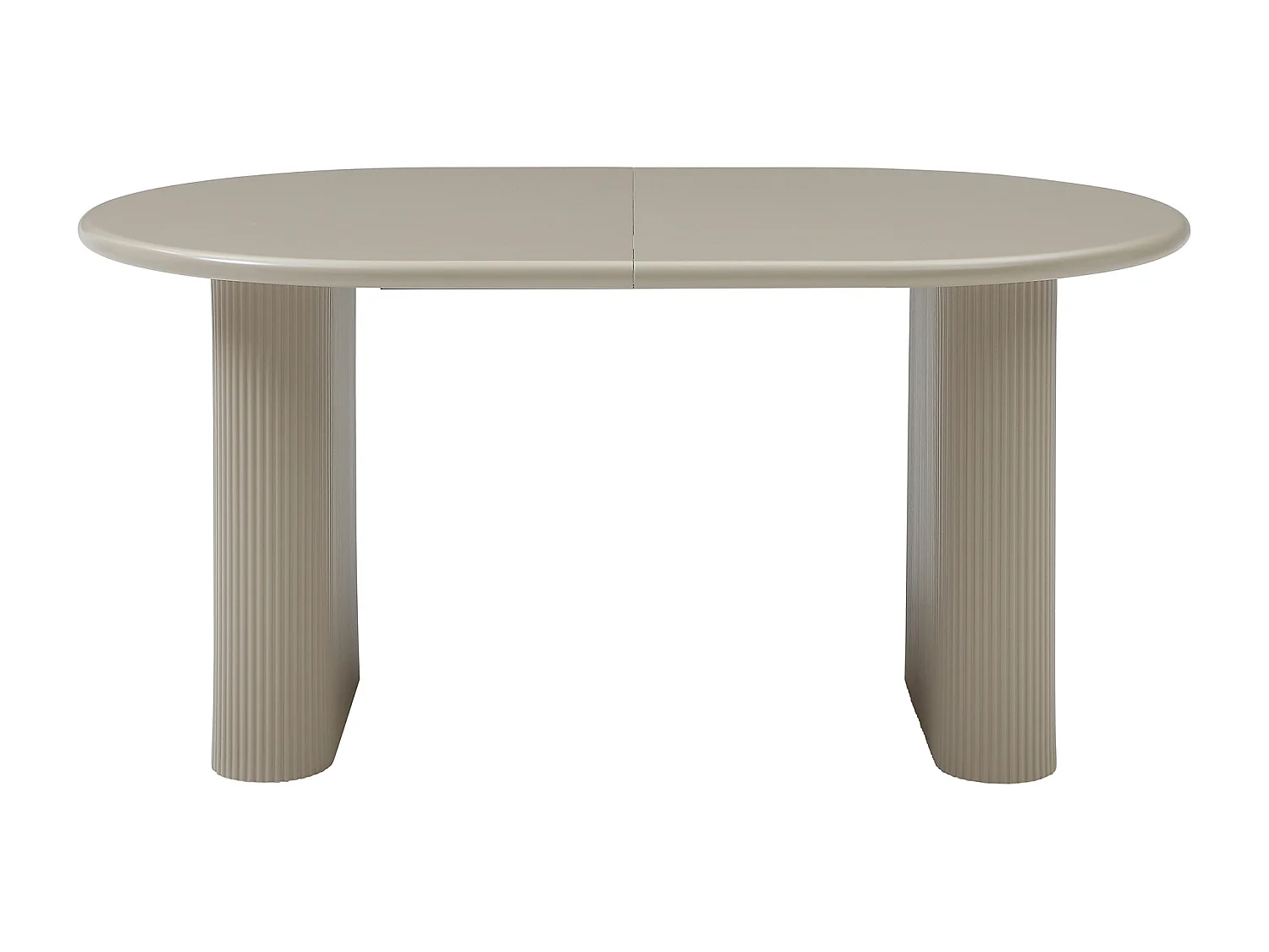 Table à manger extensible 6 à 10 personnes en MDF - Taupe - VORLINA