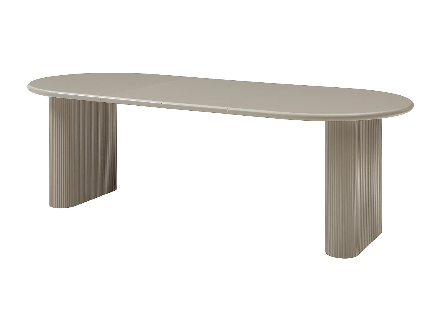 Table à manger extensible 6 à 10 personnes en MDF - Taupe - VORLINA