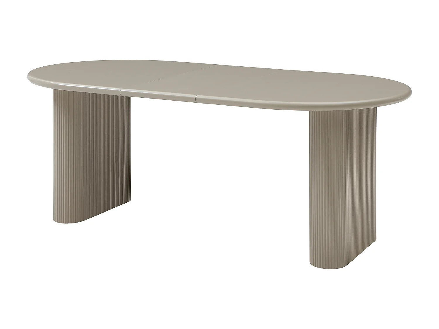 Table à manger extensible 6 à 10 personnes en MDF - Taupe - VORLINA