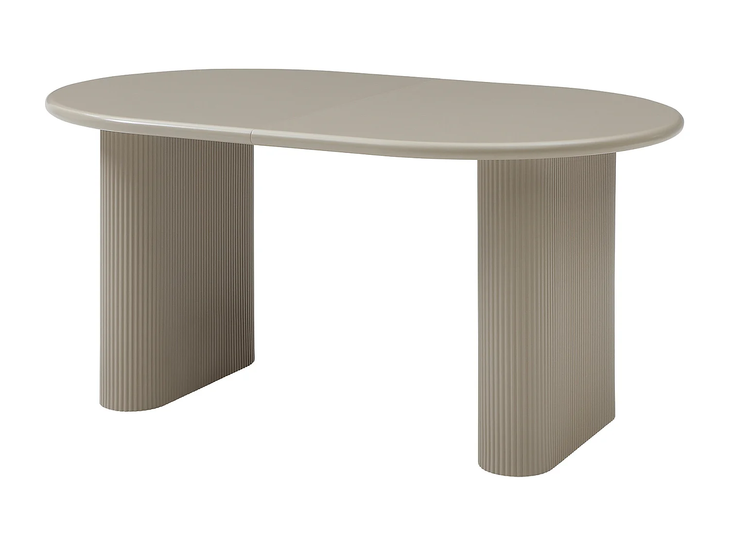 Table à manger extensible 6 à 10 personnes en MDF - Taupe - VORLINA