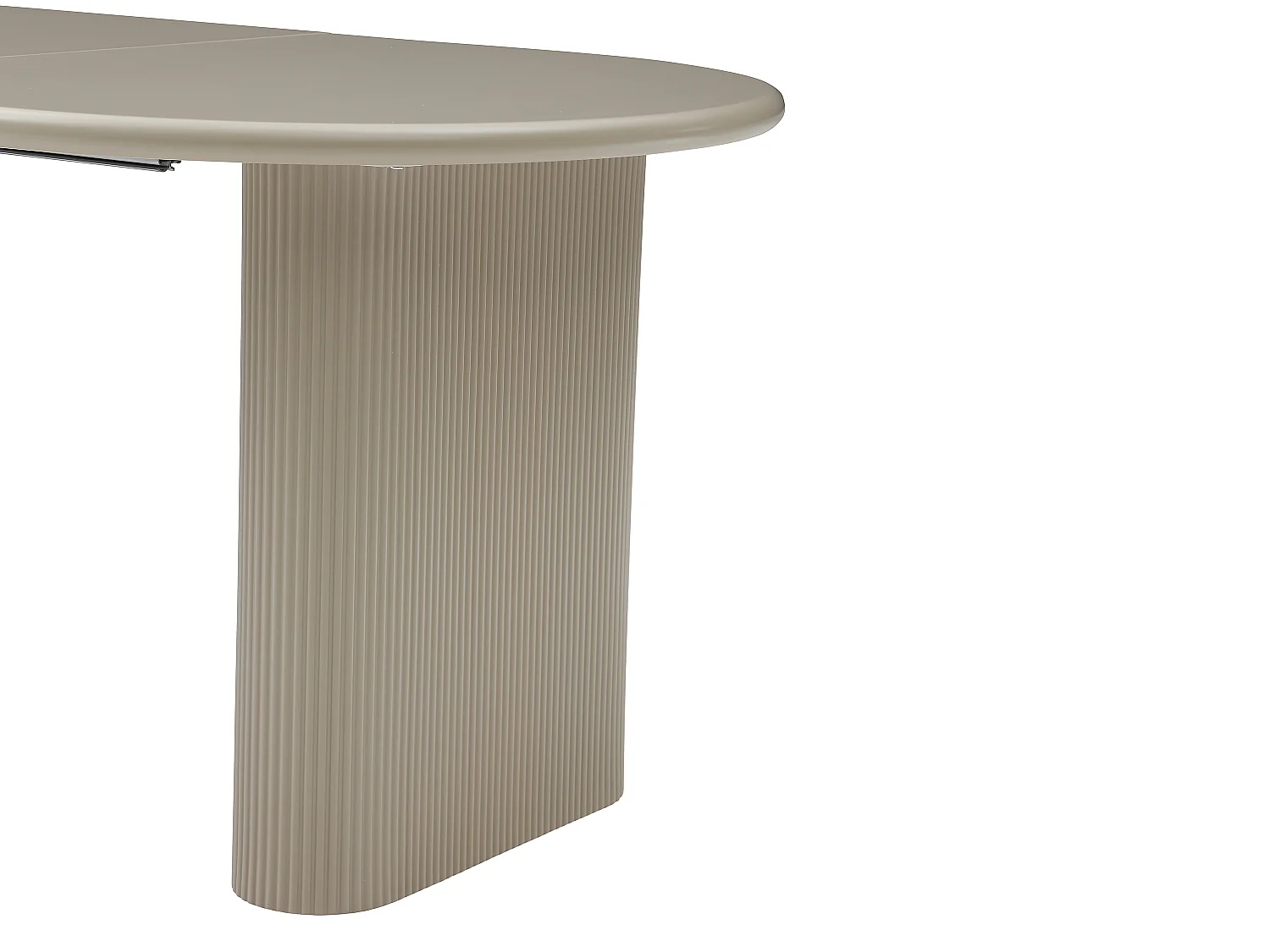 Table à manger extensible 6 à 10 personnes en MDF - Taupe - VORLINA