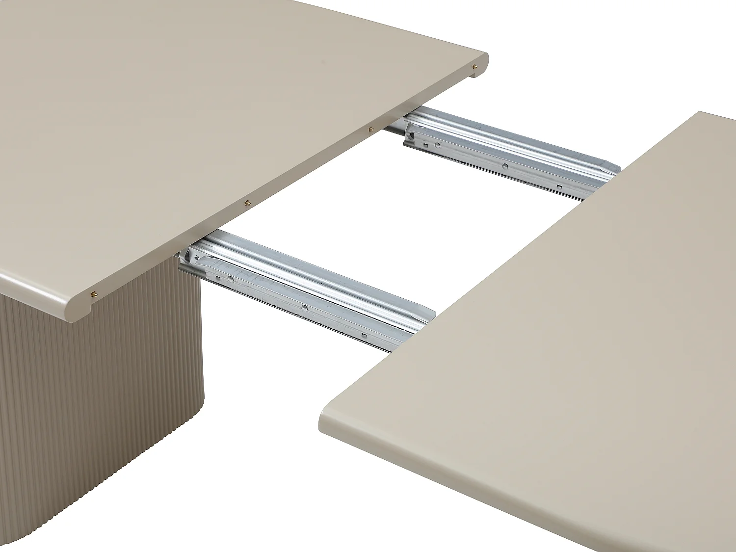 Table à manger extensible 6 à 10 personnes en MDF - Taupe - VORLINA