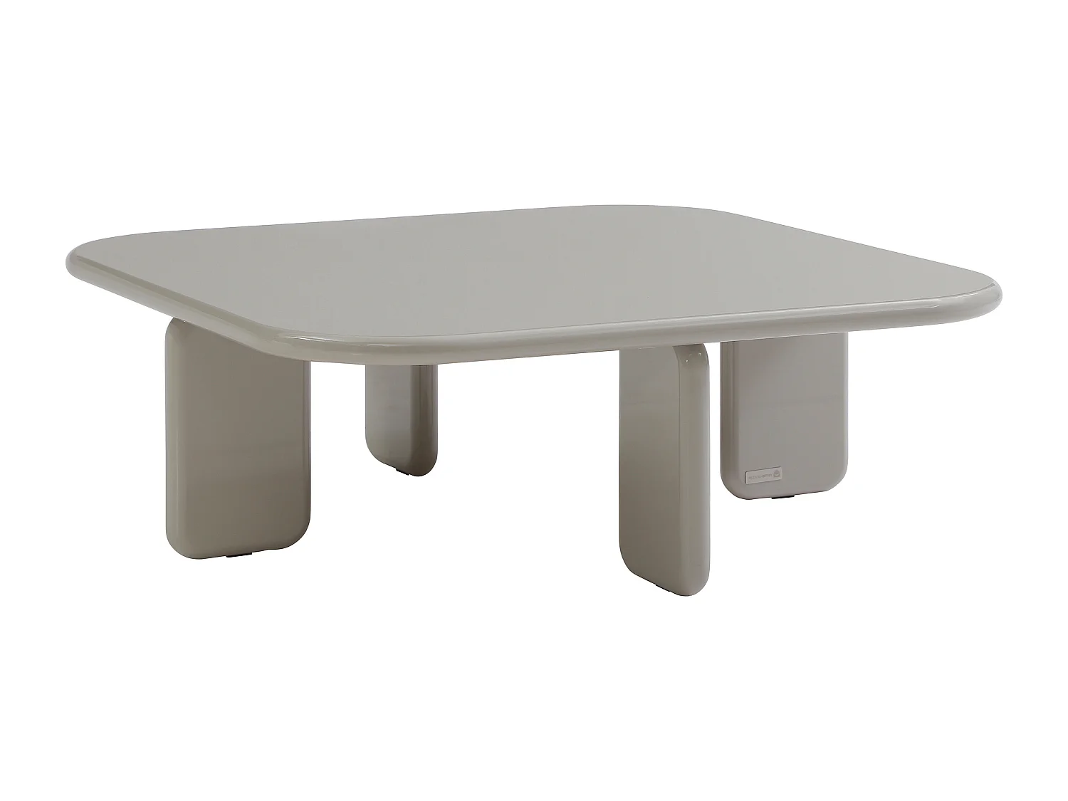 Table basse en MDF - Beige laqué - BRILONA