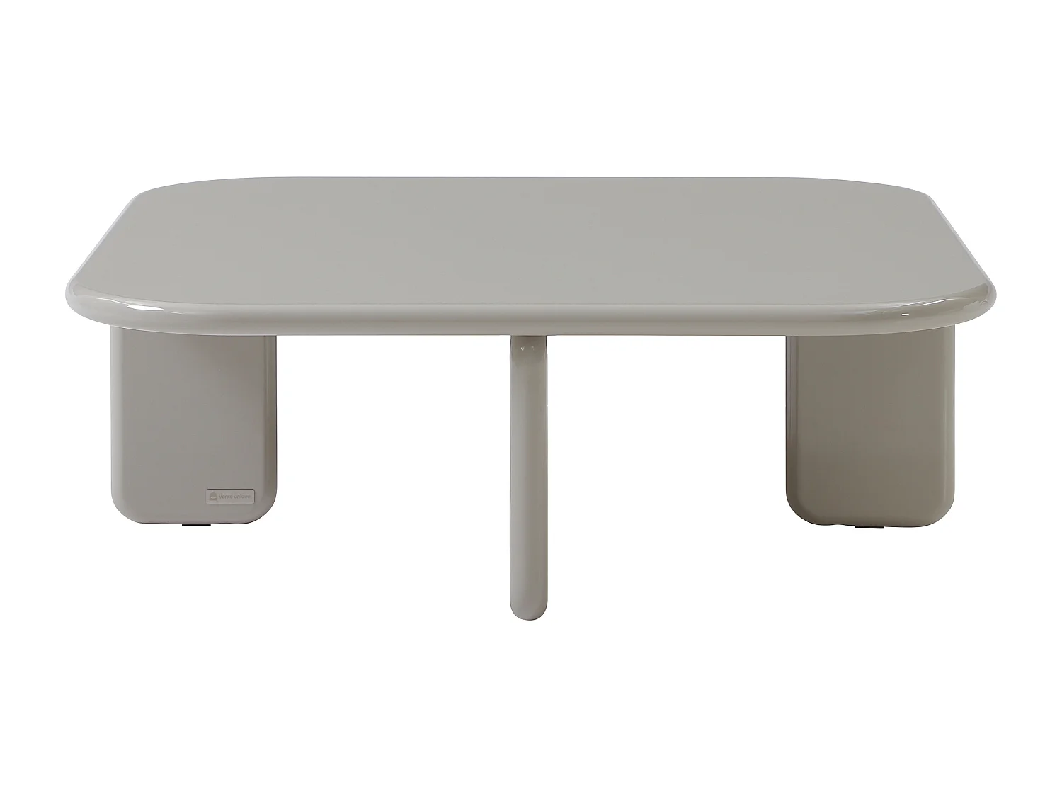 Table basse en MDF - Beige laqué - BRILONA