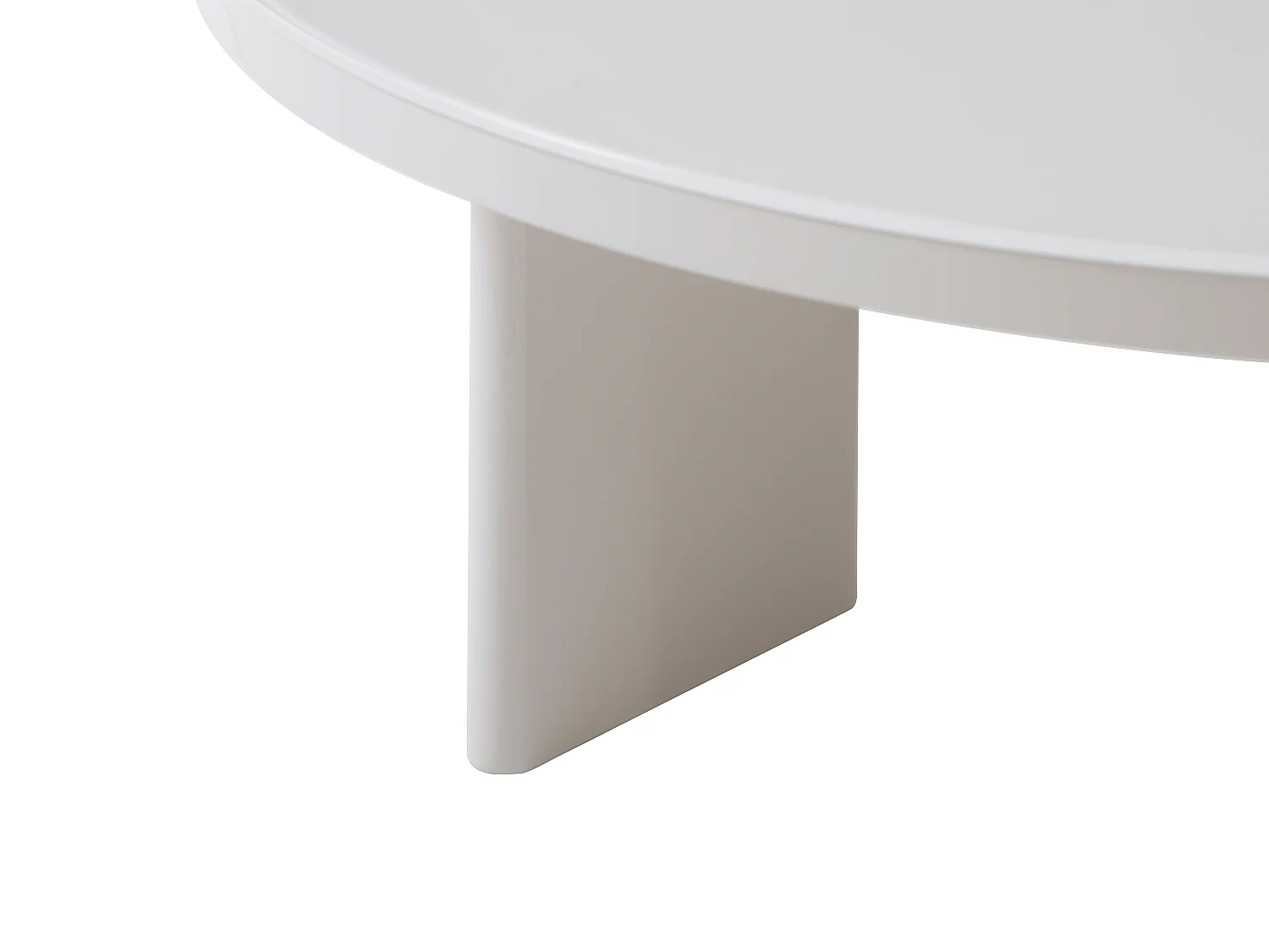 Table basse en MDF et verre trempé - Beige laqué - DORLENA