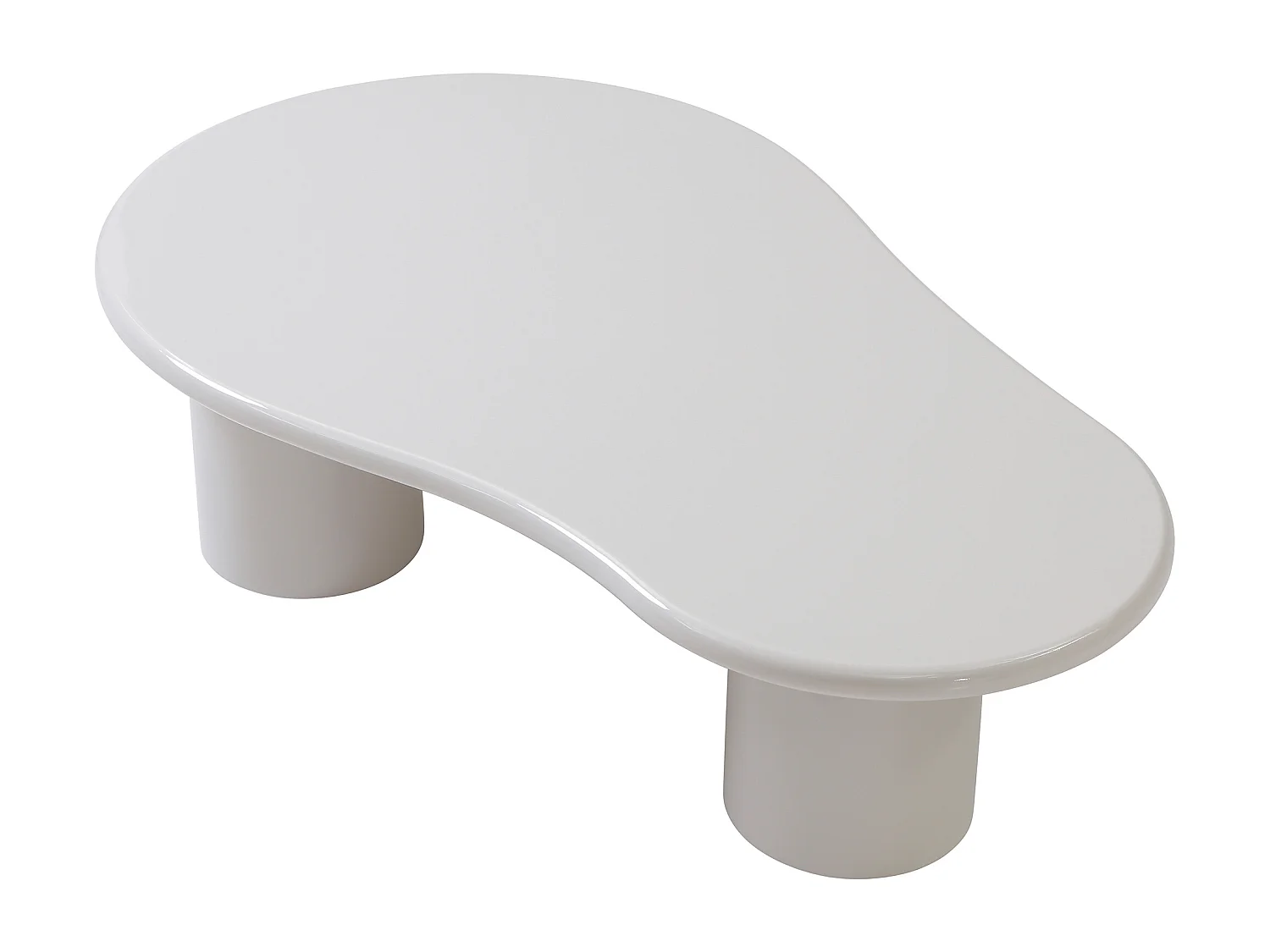 Table basse en MDF - Beige laqué - OLIRENA