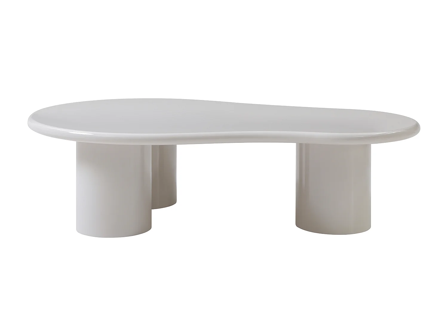 Table basse en MDF - Beige laqué - OLIRENA
