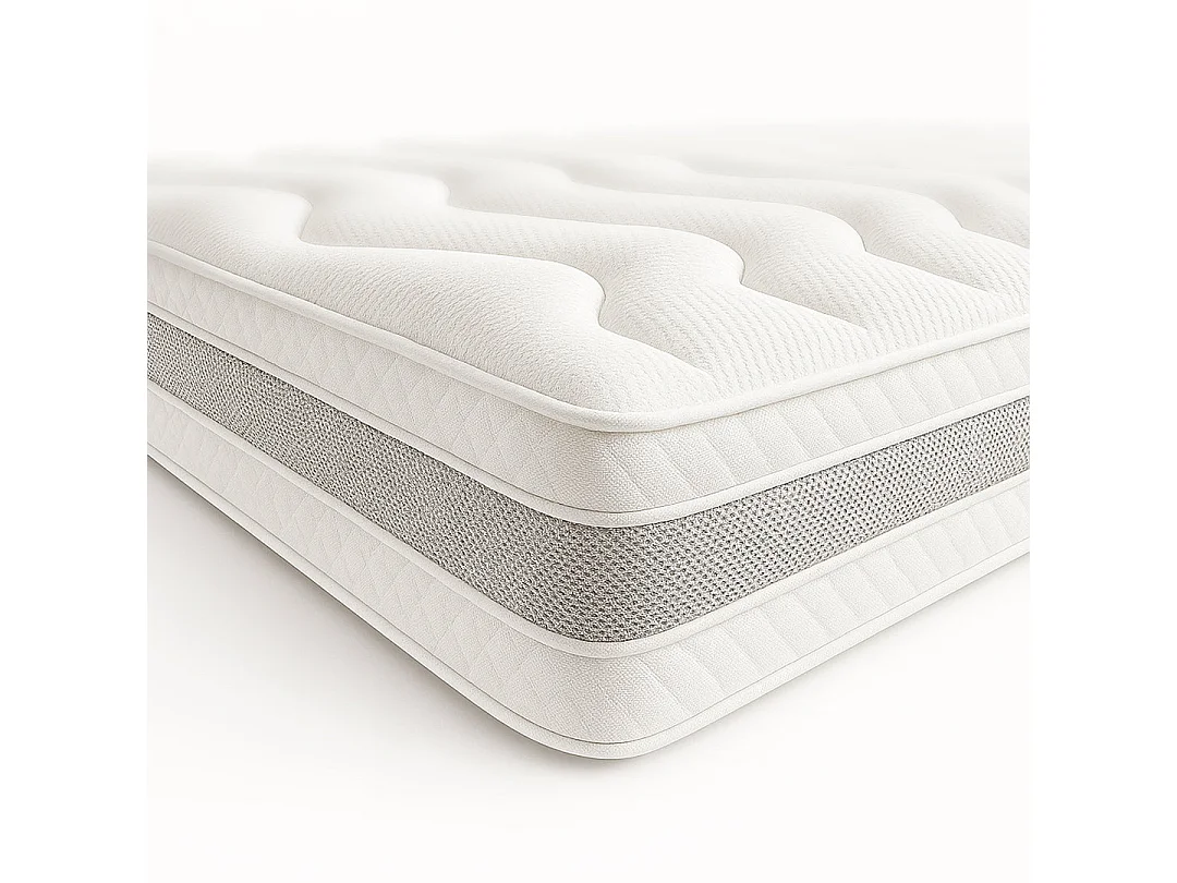 Matelas Scandinave 120x190 The White Stone | Memory H20 | 3D Air, Hypoallergénique, Anti-Milben, 7 Zones