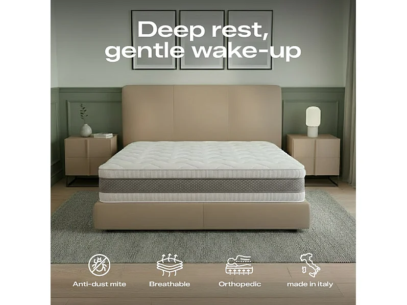 Matelas orthopédique mémoire H20 | Zones différenciées | Air 3D | Hautement ergonomique | Hypoallergénique (130 x 190)