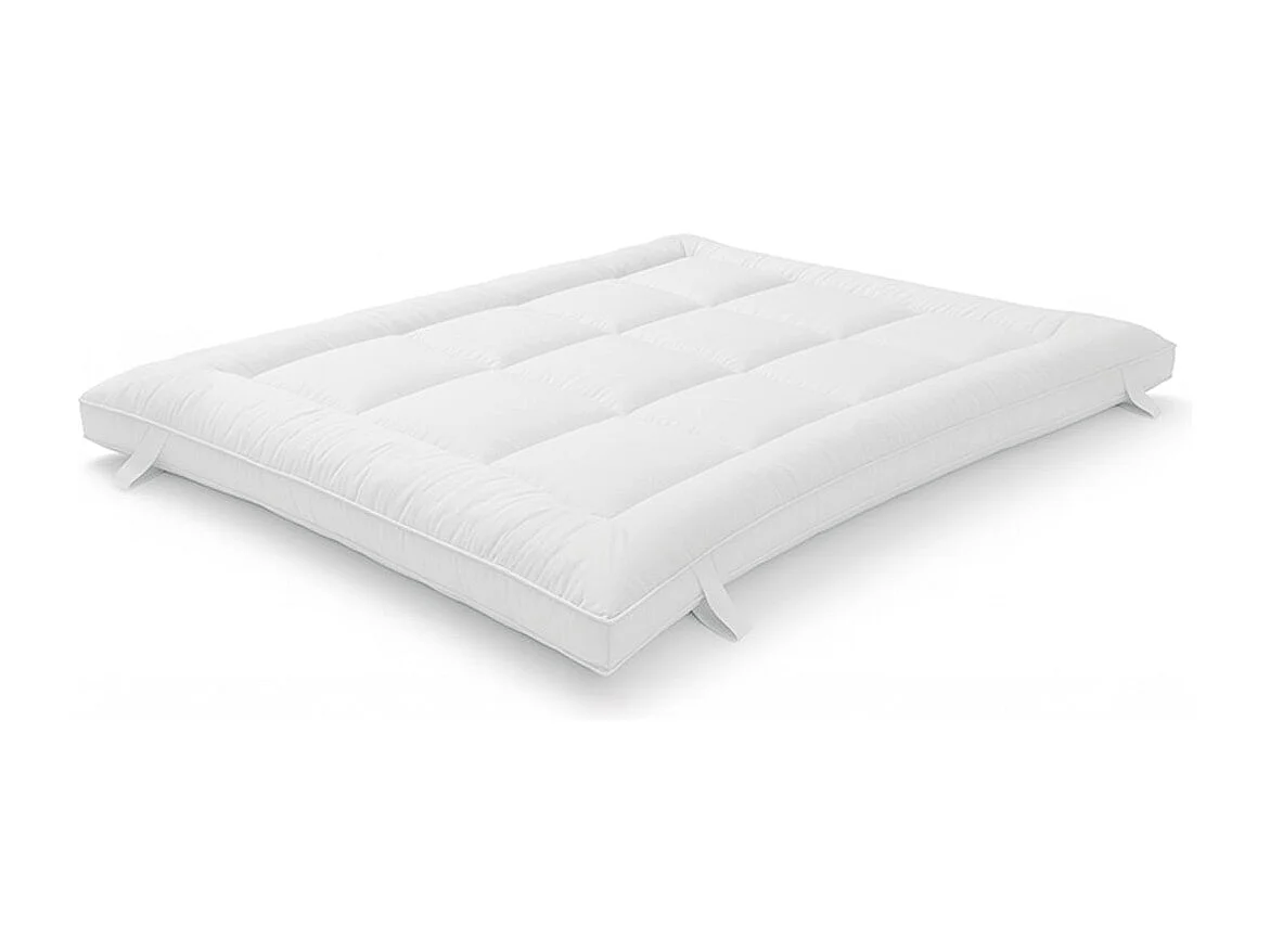 Surmatelas Simple | Protège-Matelas Matelassé avec Garnissage 800 g/m² | Housse en Microfibre Respirante avec Sangles Élastiques d’Angle |100x200