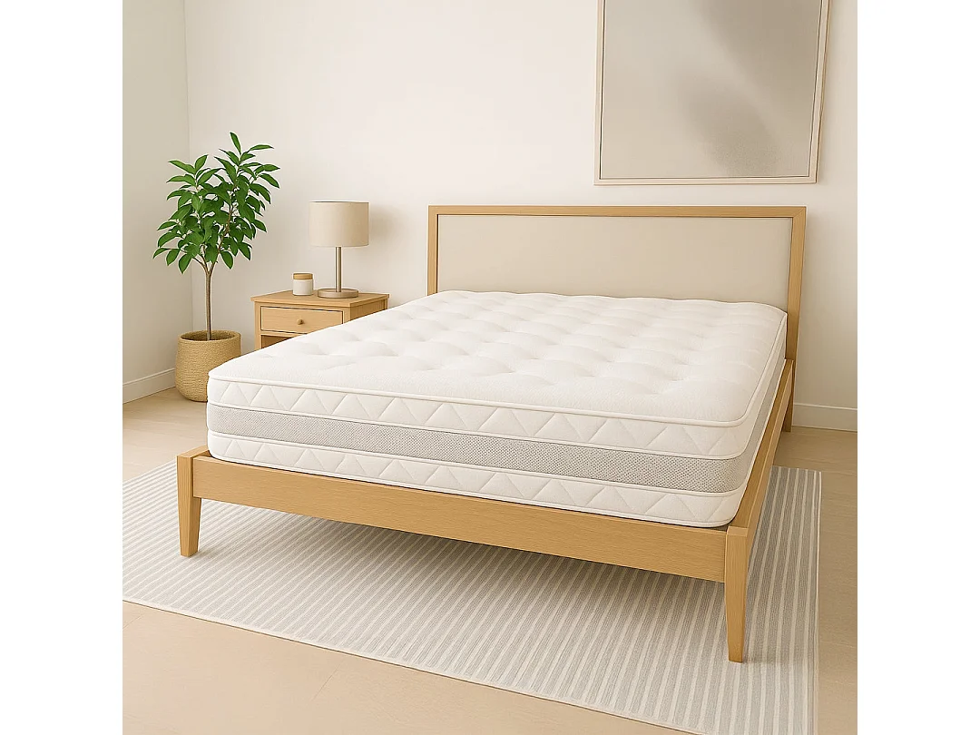 The White Stone Materasso singolo 90x190 | Memory H20 | 3D Air, Ipoallergenico, Antiacaro, 7 Zone