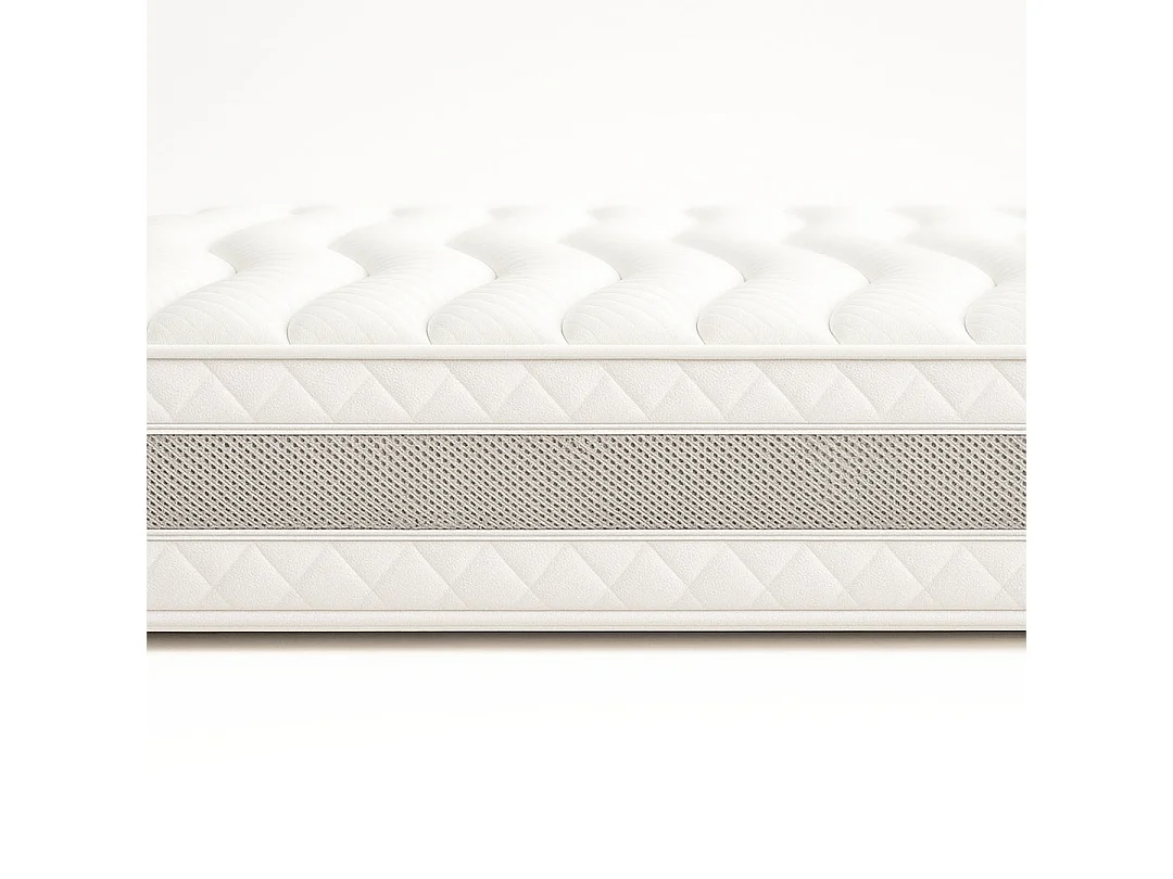 Matelas Scandinave 180x200 The White Stone | Memory H20 | 3D Air, Hypoallergénique, Anti-Milben, 7 Zones