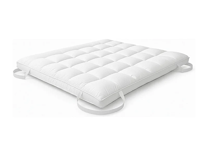 The White Stone Twijfelaar Topper | Gewatteerde Matrasbeschermer met 1000 g/m² Vulling | Ademend Microvezelhoes met Hoekelastieken | Matrasbescherming 120x190