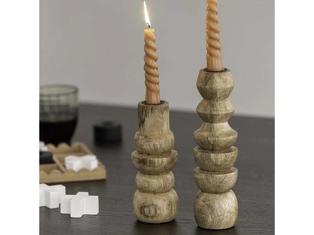 Bougeoir en  bois de manguier Formado Small