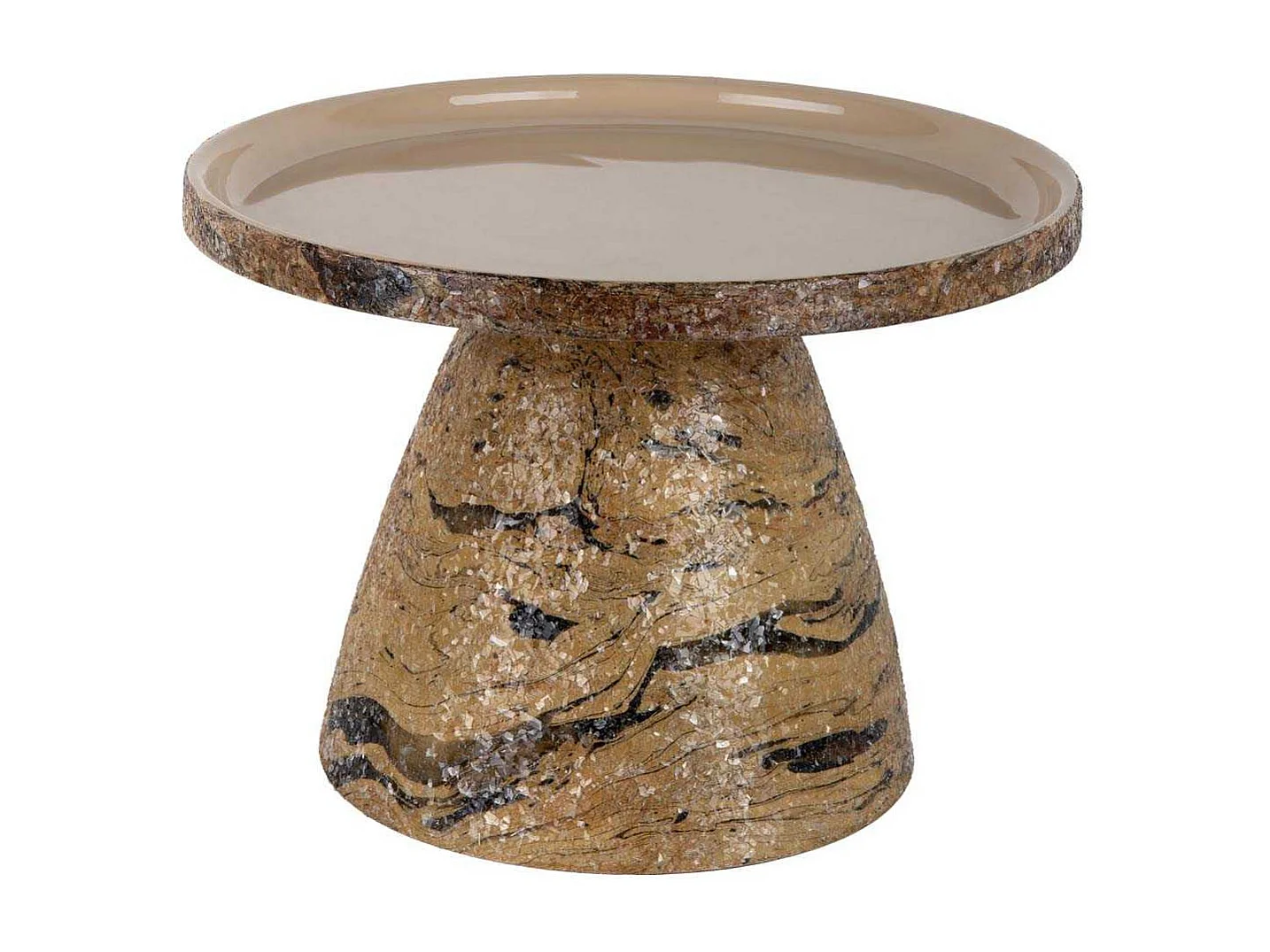 Table d'appoint en métal Mosaic Marble