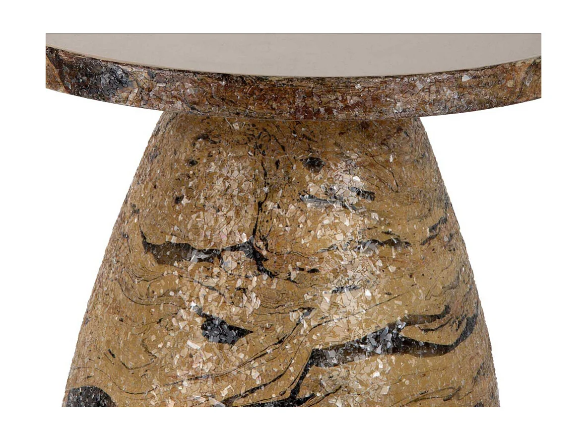 Table d'appoint en métal Mosaic Marble