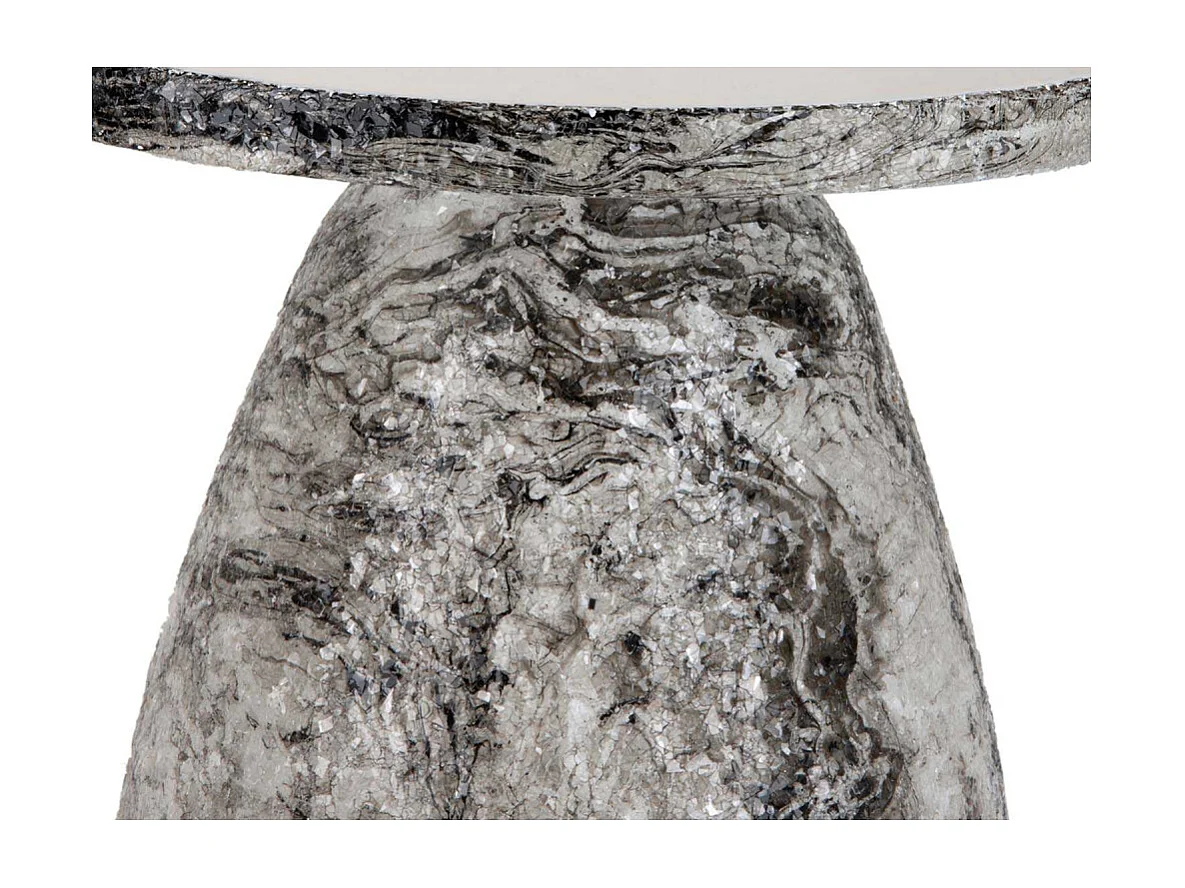 Table d'appoint en métal Mosaic Marble