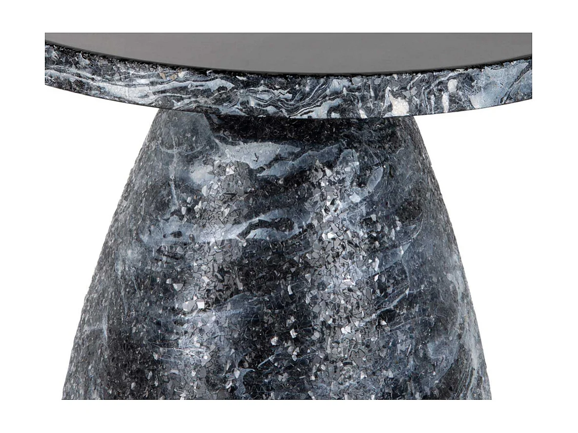 Table d'appoint en métal Mosaic Marble