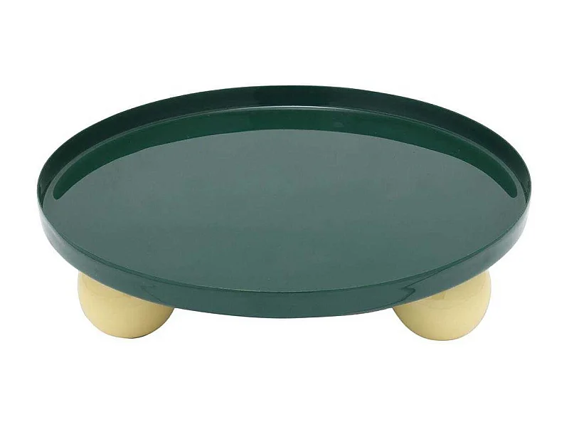Plateau rond en métal Double Funky Large