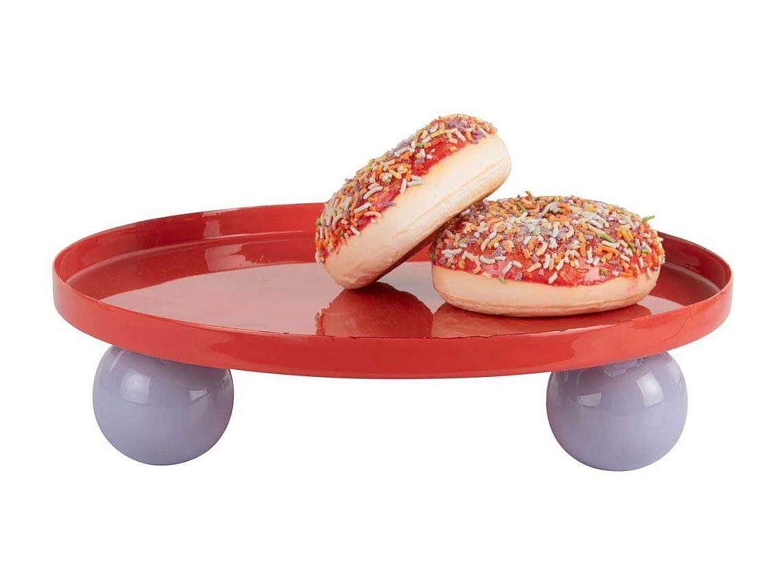 Plateau rond en métal Double Funky Large