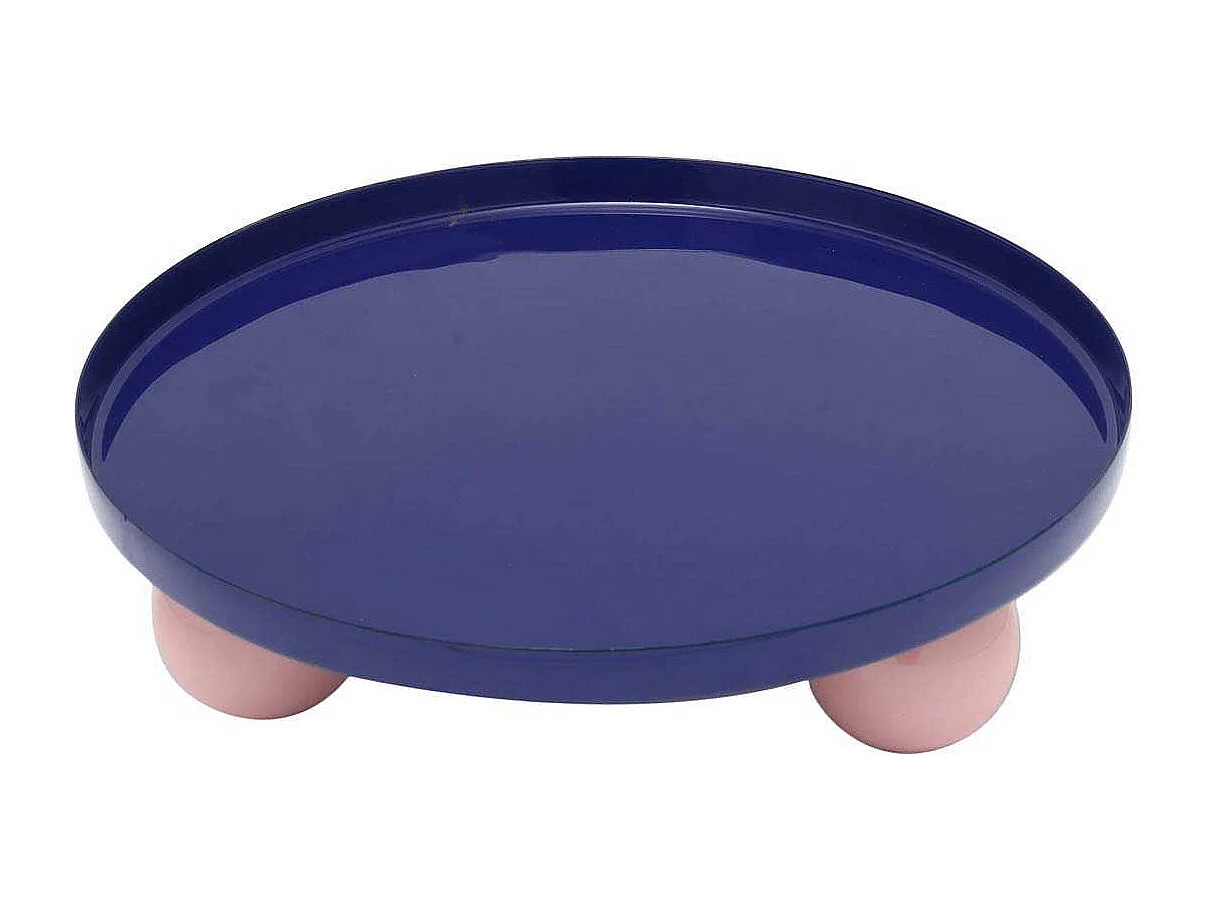 Plateau rond en métal Double Funky Large