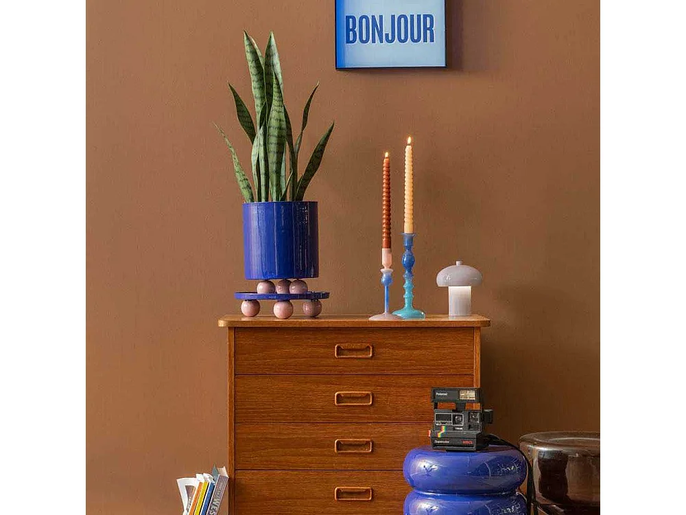 Plateau rond en métal Double Funky Large