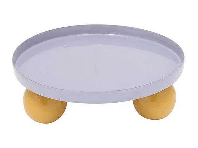 Plateau rond en métal Double Funky