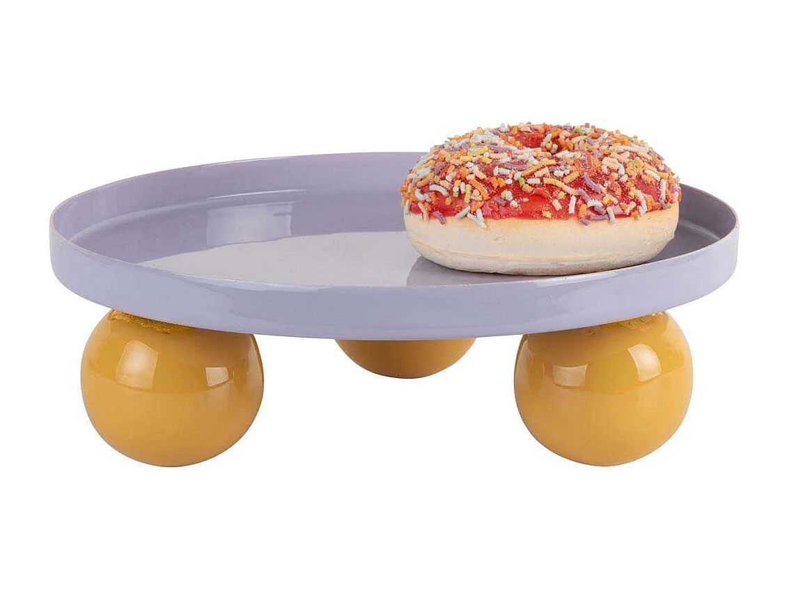 Plateau rond en métal Double Funky
