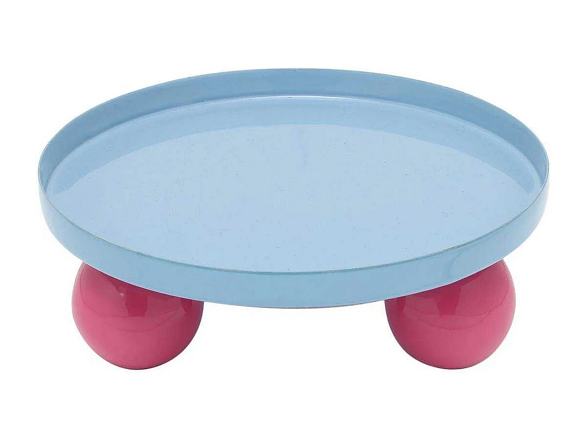 Plateau rond en métal Double Funky