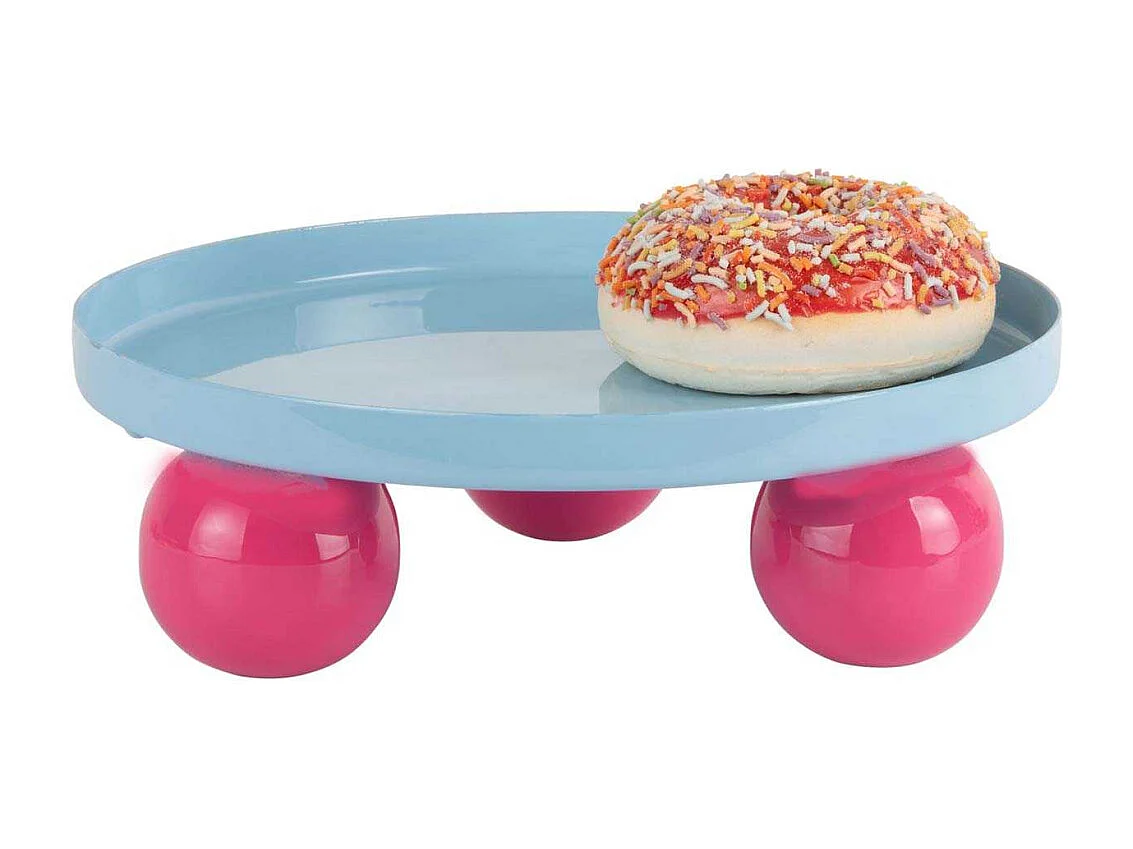 Plateau rond en métal Double Funky