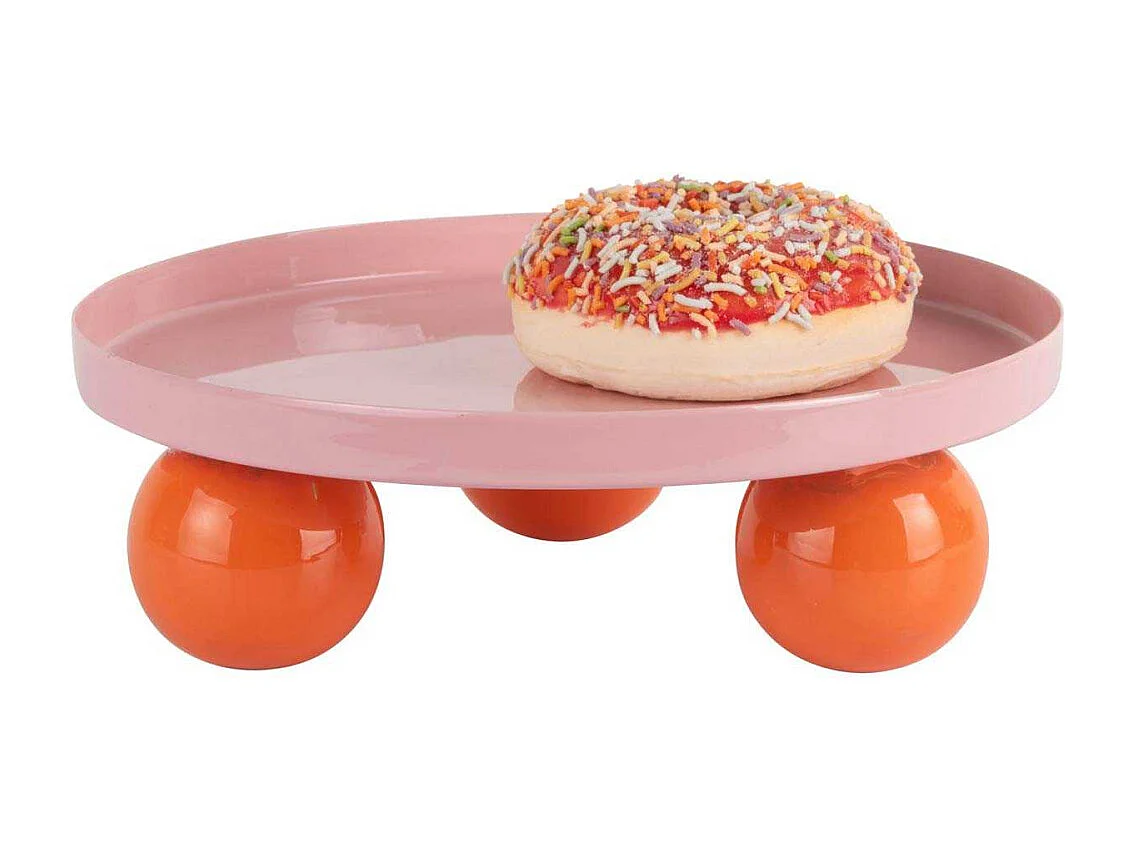 Plateau rond en métal Double Funky