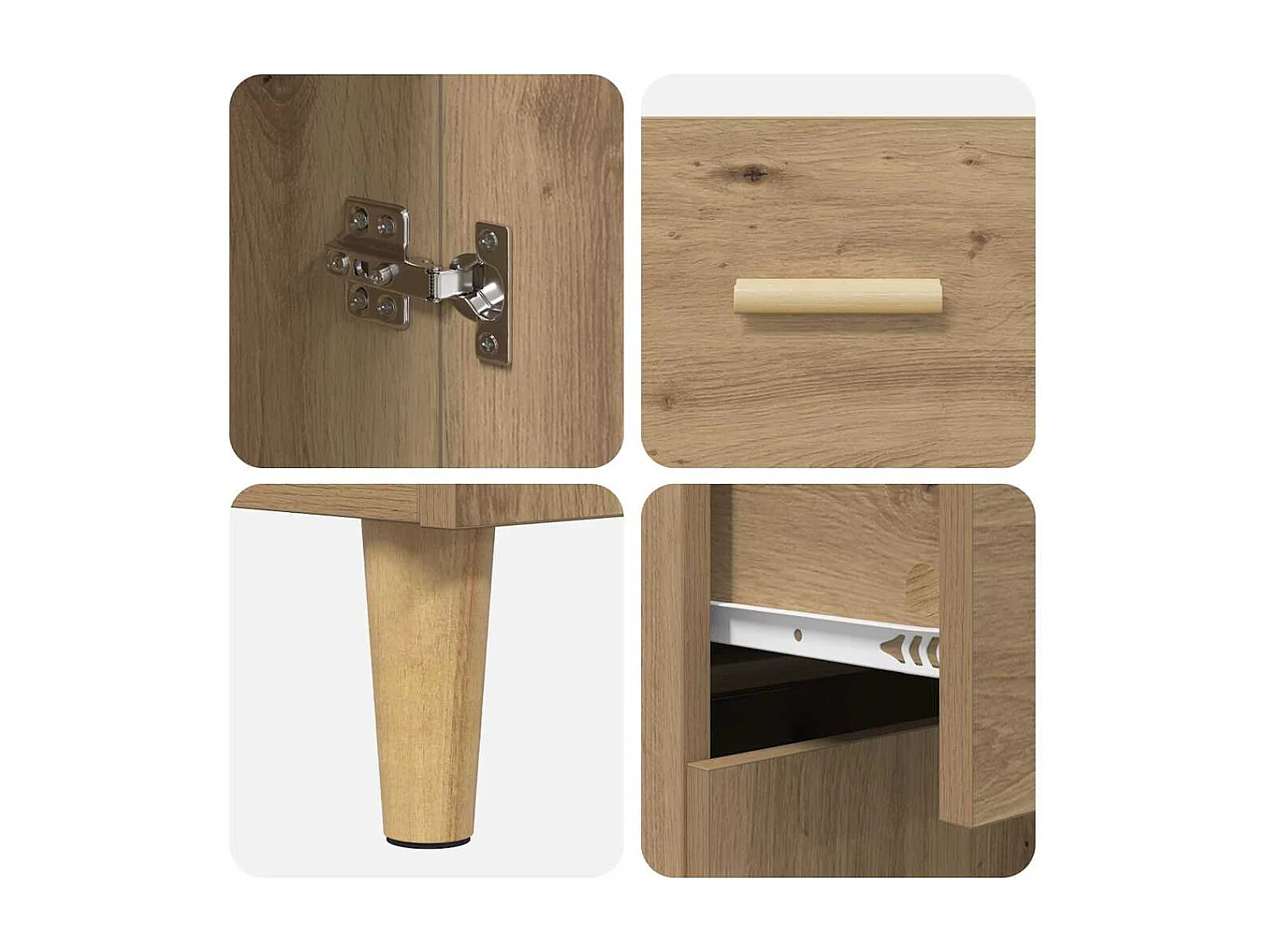 Buffet chêne artisanal 34 x 69,5 x 89 cm Bois d'ingénierie