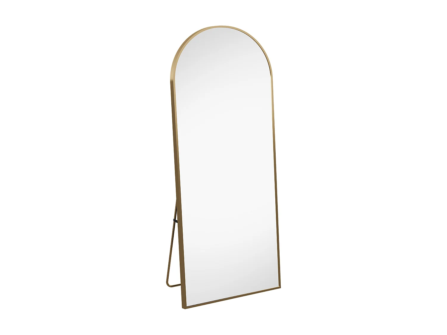 Miroir debout arqué 174×63 cm avec cadre Doré – Design élégant et vintage, polyvalent (accrocher ou poser)