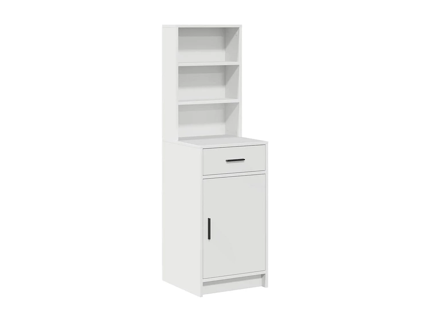 Piano del mobile bianco 40 x 40,5 x 135 cm in legno ingegnerizzato
