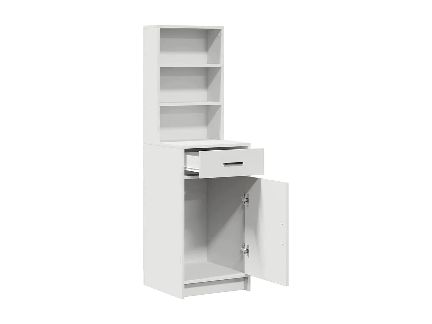 Piano del mobile bianco 40 x 40,5 x 135 cm in legno ingegnerizzato
