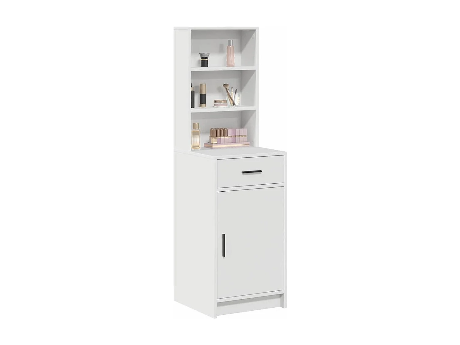 Piano del mobile bianco 40 x 40,5 x 135 cm in legno ingegnerizzato