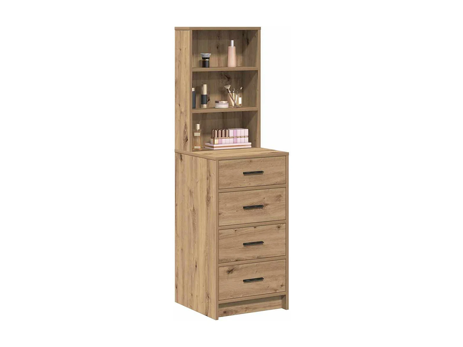 Mobile alto in rovere Craftsman 40 x 41 x 135 cm in legno ingegnerizzato