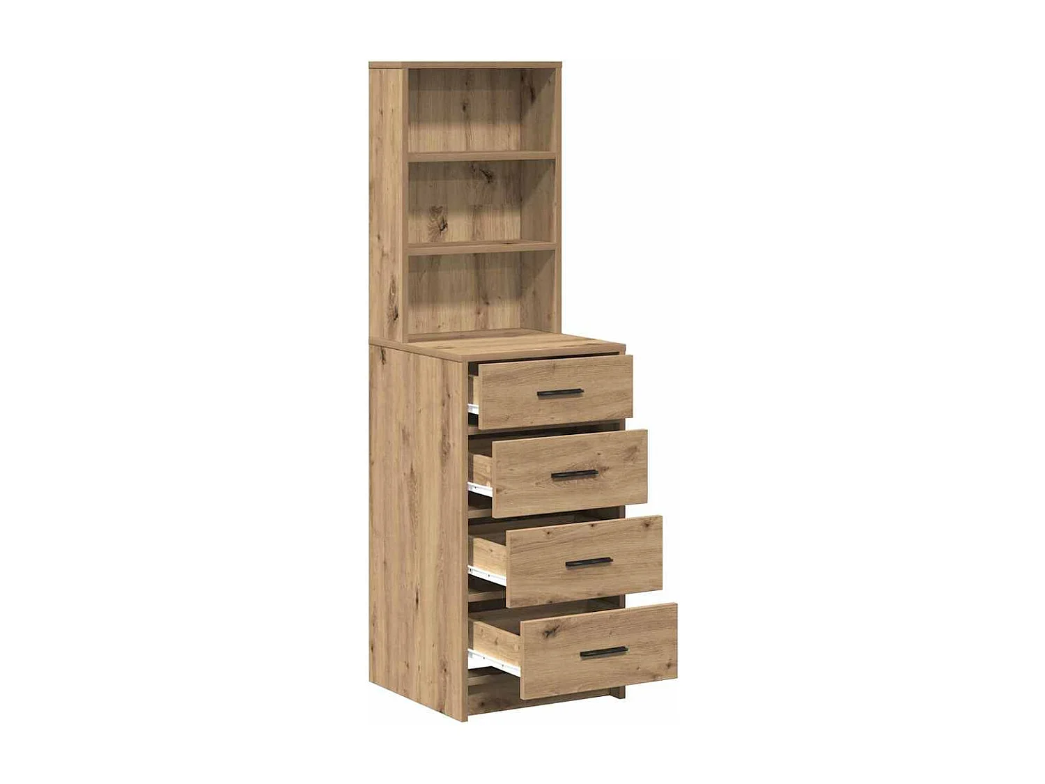 Mobile alto in rovere Craftsman 40 x 41 x 135 cm in legno ingegnerizzato