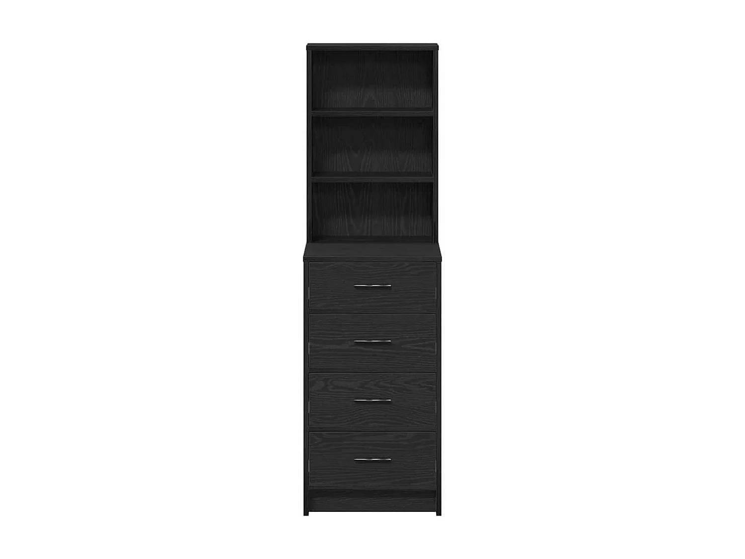 Mobile alto in rovere nero 40 x 41 x 135 cm in legno ingegnerizzato