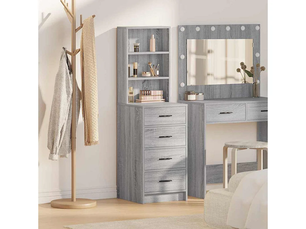 Schrankplatte Sonoma Grau 40 x 41 x 135 cm Holzwerkstoff