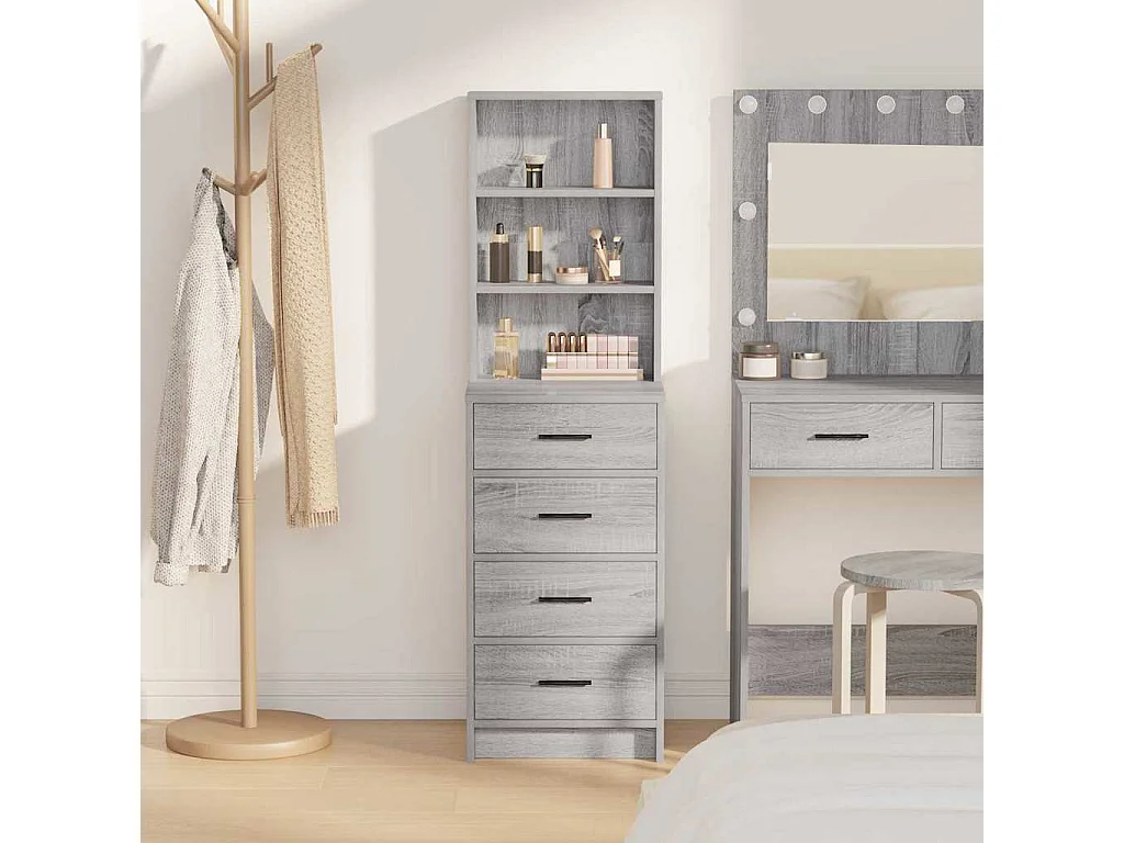 Schrankplatte Sonoma Grau 40 x 41 x 135 cm Holzwerkstoff