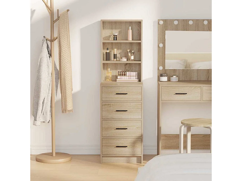 Mobile alto in rovere Sonoma 40 x 41 x 135 cm in legno ingegnerizzato