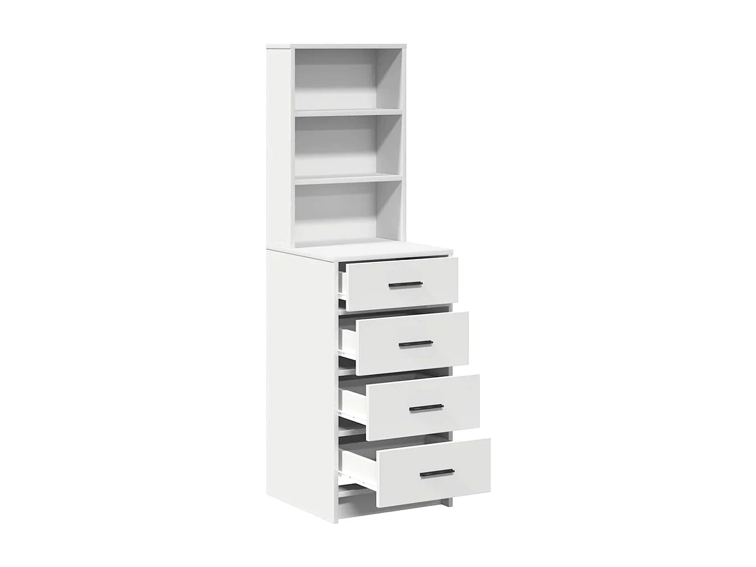 Piano del mobile bianco 40 x 41 x 135 cm in legno ingegnerizzato