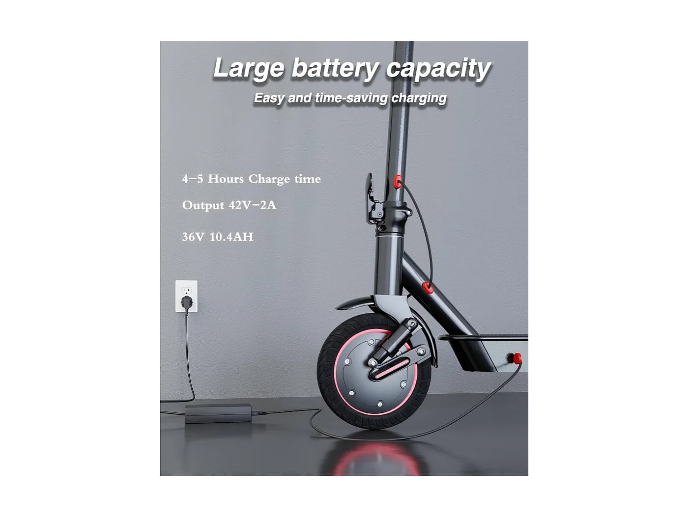 Trottinette Électrique Pliable T1 Pro 350W, Batterie 36V 10.4Ah, Roues 10", Double Amortisseur, 25–30 km/h, 20–25 km, Charge 120 kg, IPX5