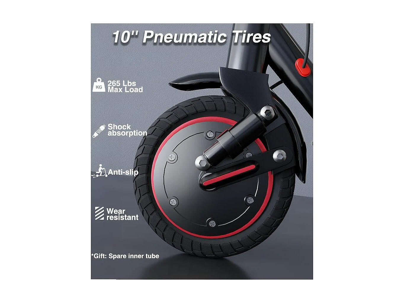 Trottinette Électrique Pliable T1 Pro 350W, Batterie 36V 10.4Ah, Roues 10", Double Amortisseur, 25–30 km/h, 20–25 km, Charge 120 kg, IPX5