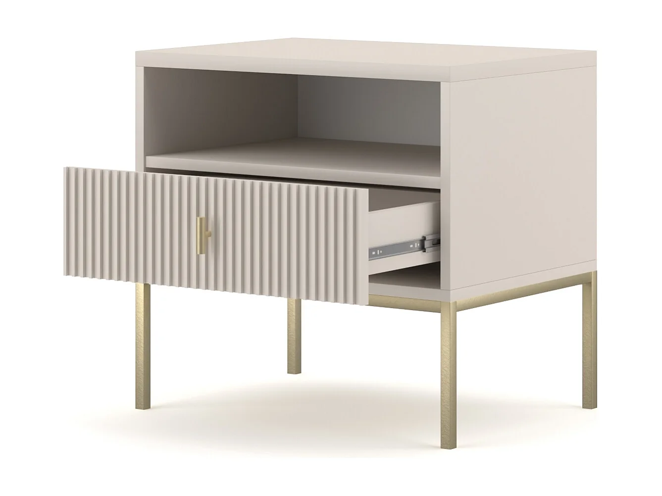 Nachtkastje Maggiore kasjmier / goud / goud